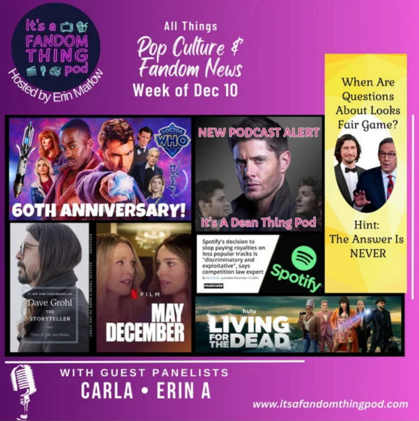 Pop Culture & Fandom News, December 10,&nbsp;2023